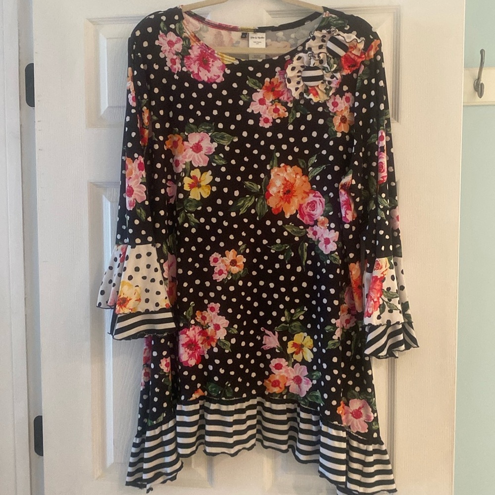 Polkadot and flowered women’s tunic